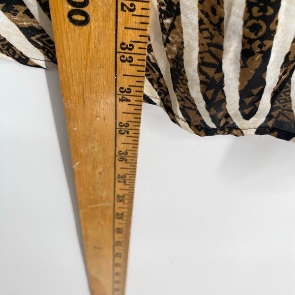 Chico’s Tunic Women’s Large Flowy Animal Print Romantic Feminine Balloon Sleeve - Picture 6 of 8